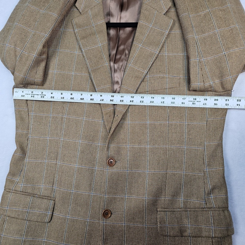 Zanieri Blazer Sport Coat 40L Lanificio Campore 3 Roll 2 Plaid Silk Wool Italy - Picture 7 of 14